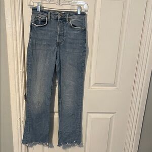 Zara Classic High-Rise Cropped Jeans
